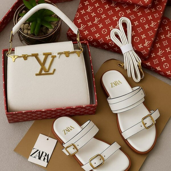 Sandales blanches Zara élégantes