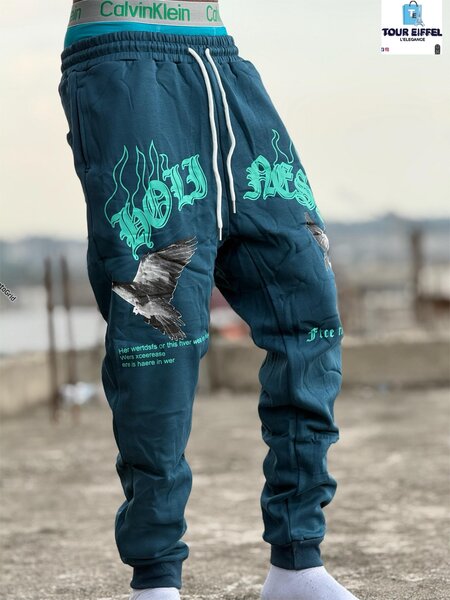 Jogging étiquette flamme homme