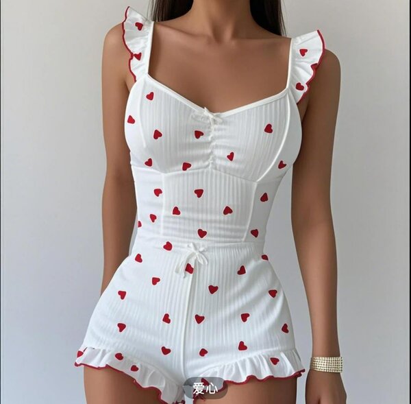 Combishort à motifs fruits