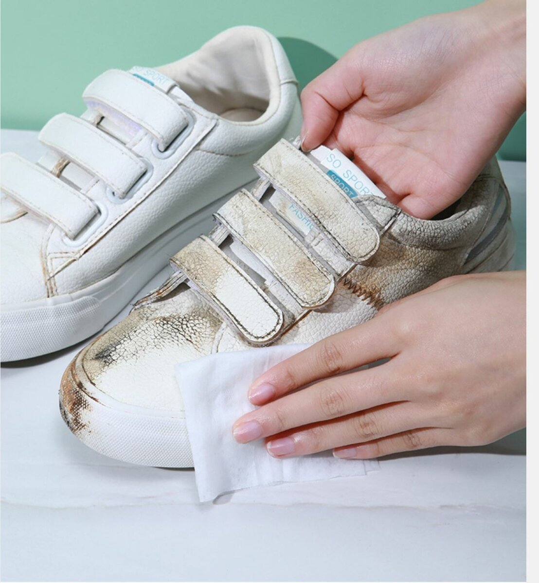 Lingettes nettoyantes naturelles pour chaussures