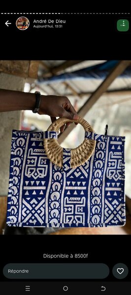 Sac à main en tissu imprimé