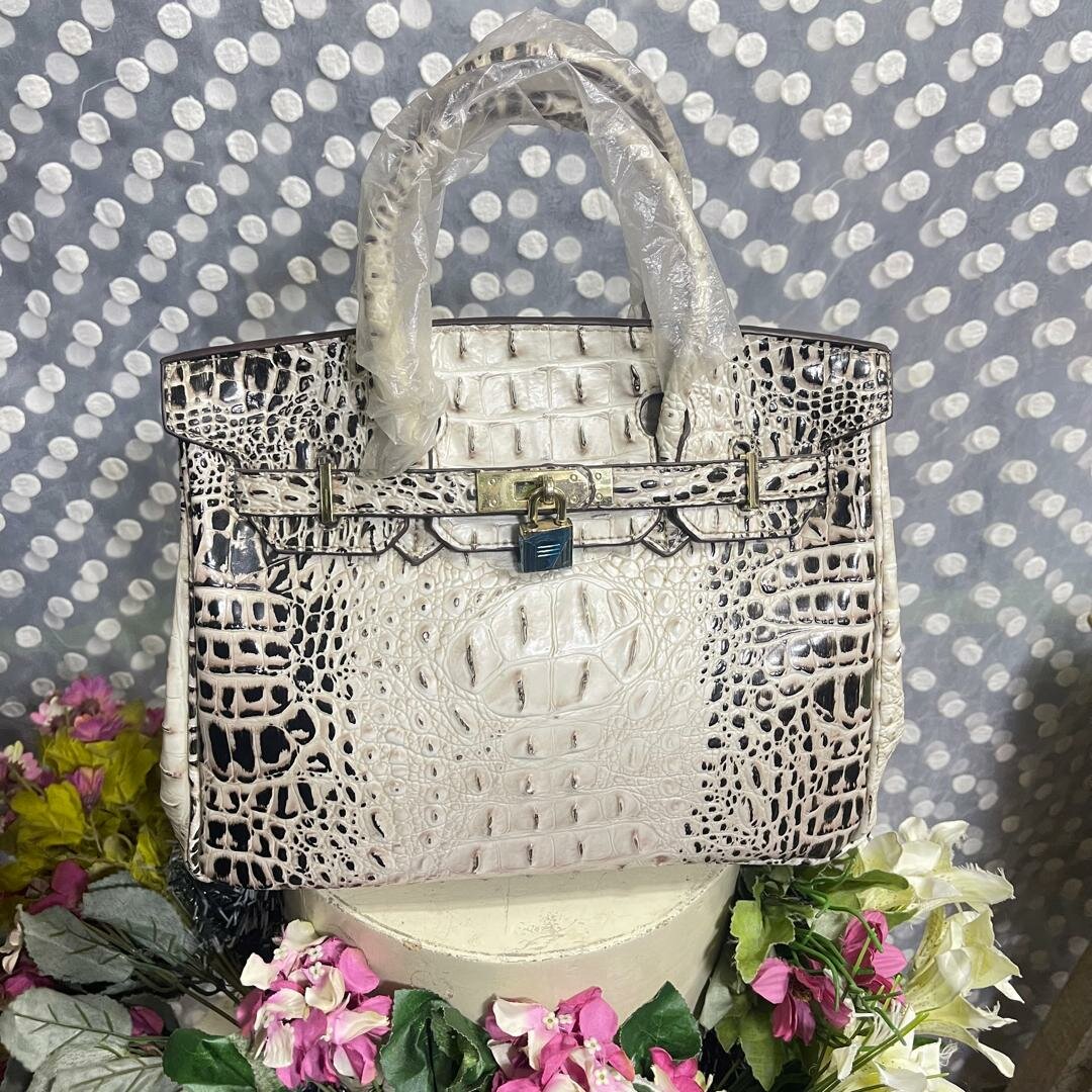 Sac à main en cuir crocodile