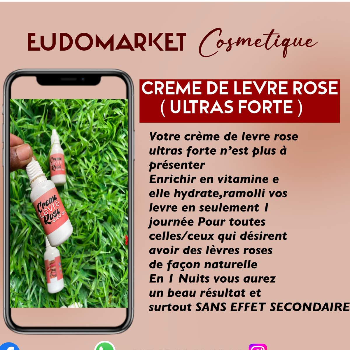 Crème de levre rose