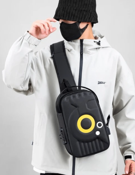Waterproof anti-theft side bag with USB charging