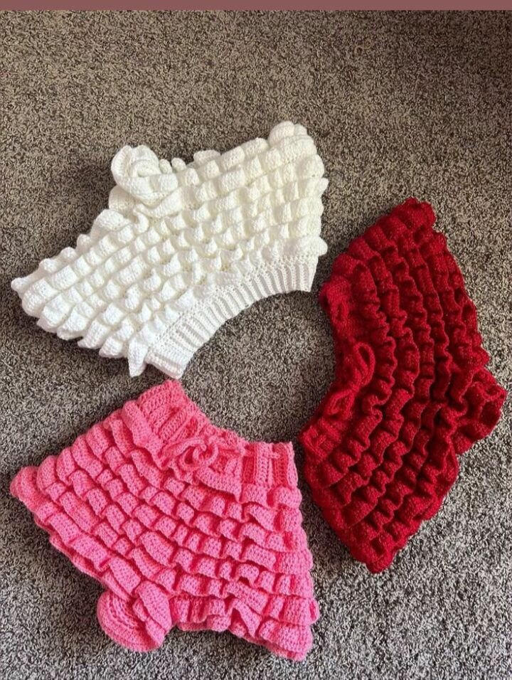 Shorts en crochet à volants