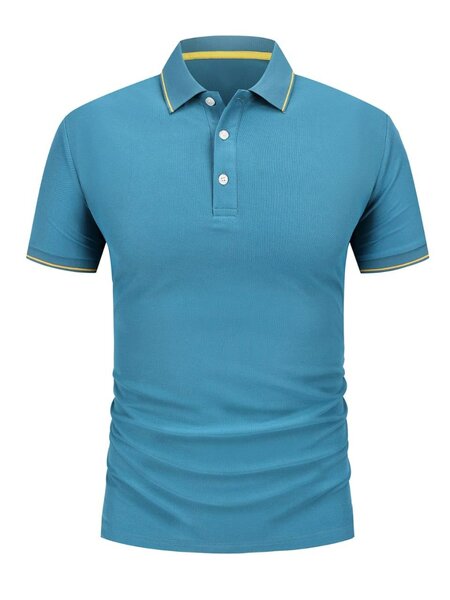 Polo bleu élégant homme