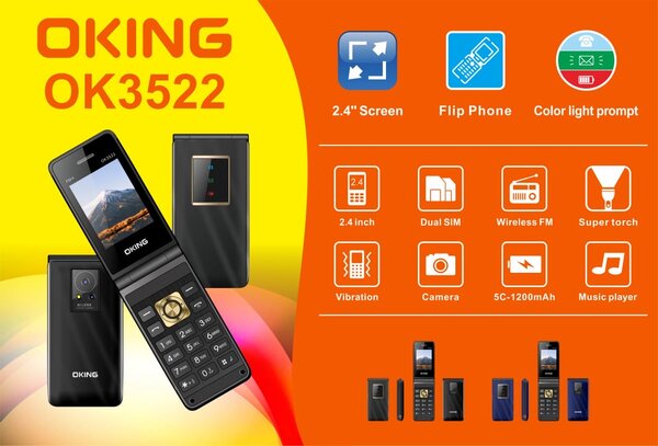 Téléphone à clapet OK3522