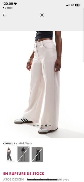 Jeans évasés blancs ASOS DESIGN