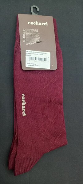 Chaussettes bambou homme bordeaux
