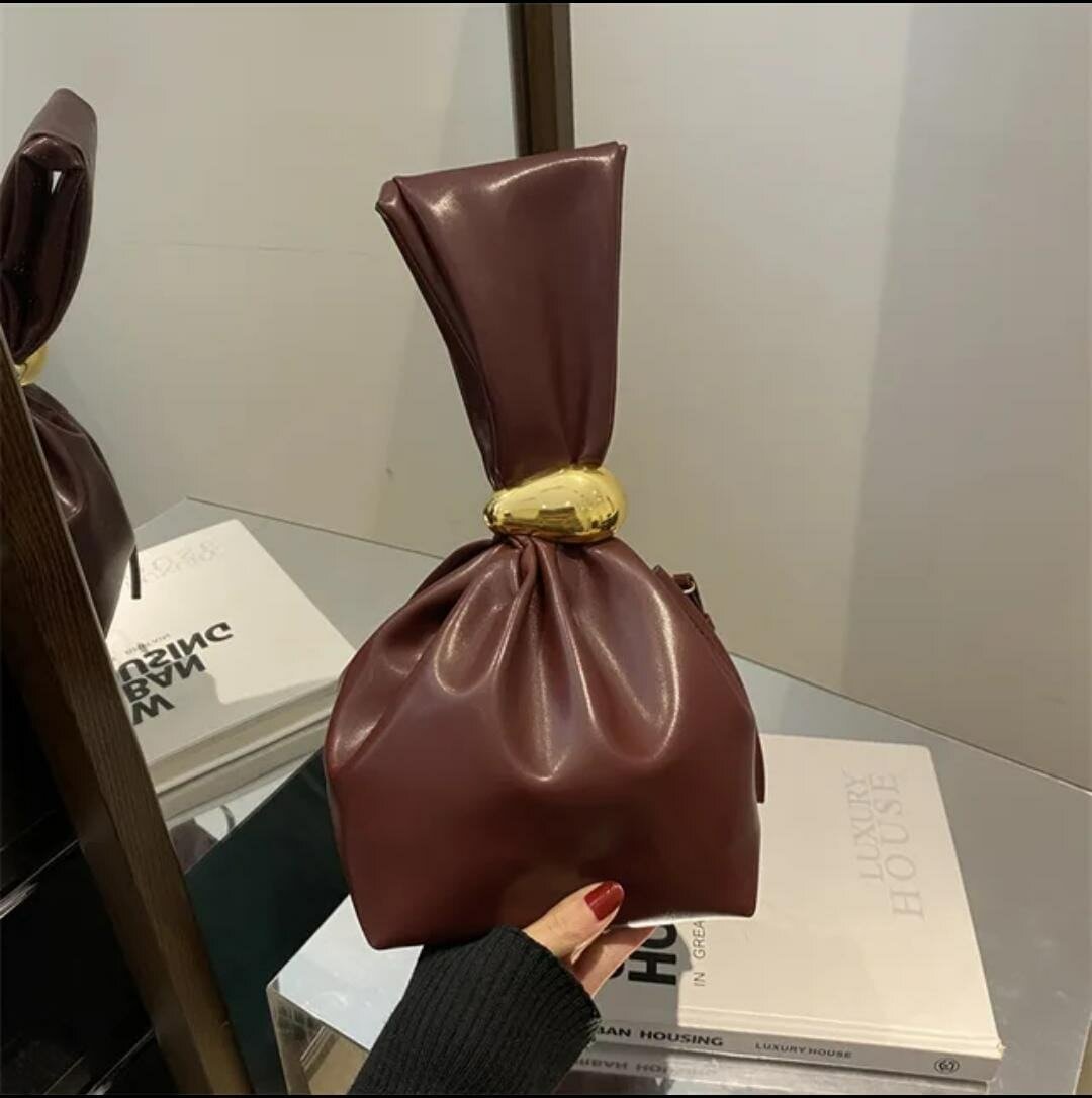 Sac en cuir élégant noeud