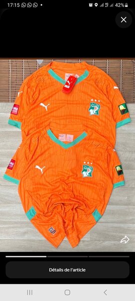 Maillot Côte d'Ivoire Officiel