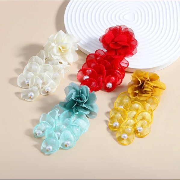 Boucles d'oreilles fleurs élégantes