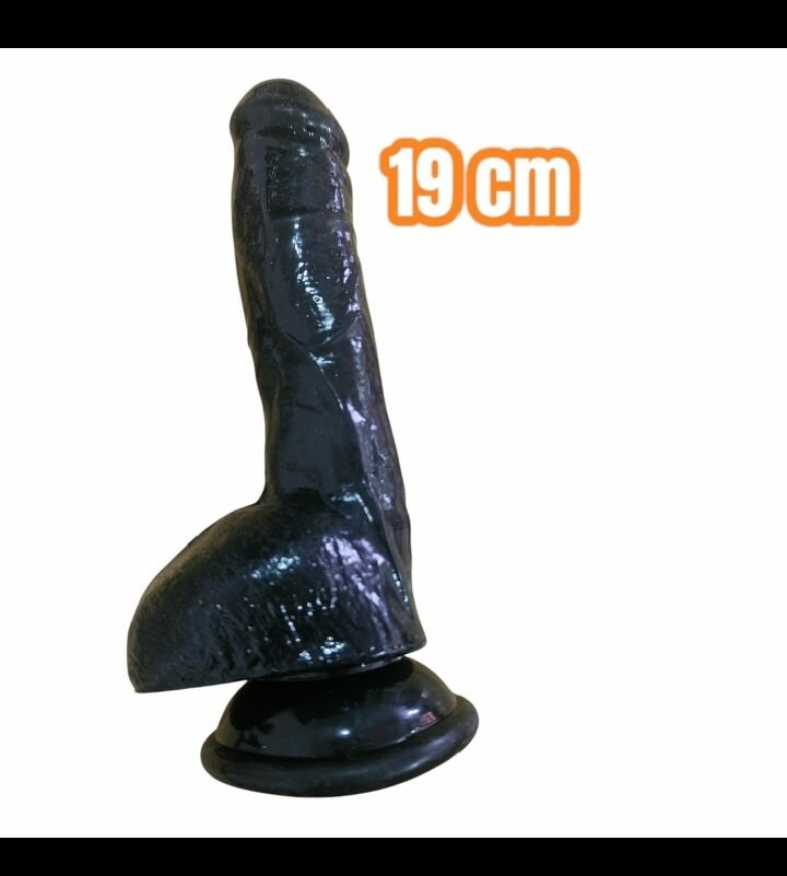 Gode Réaliste 19 cm Noir