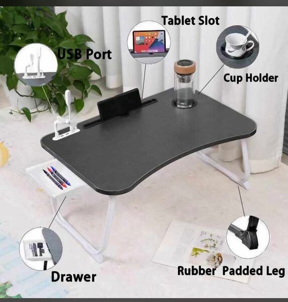 Portable bed/lap top table