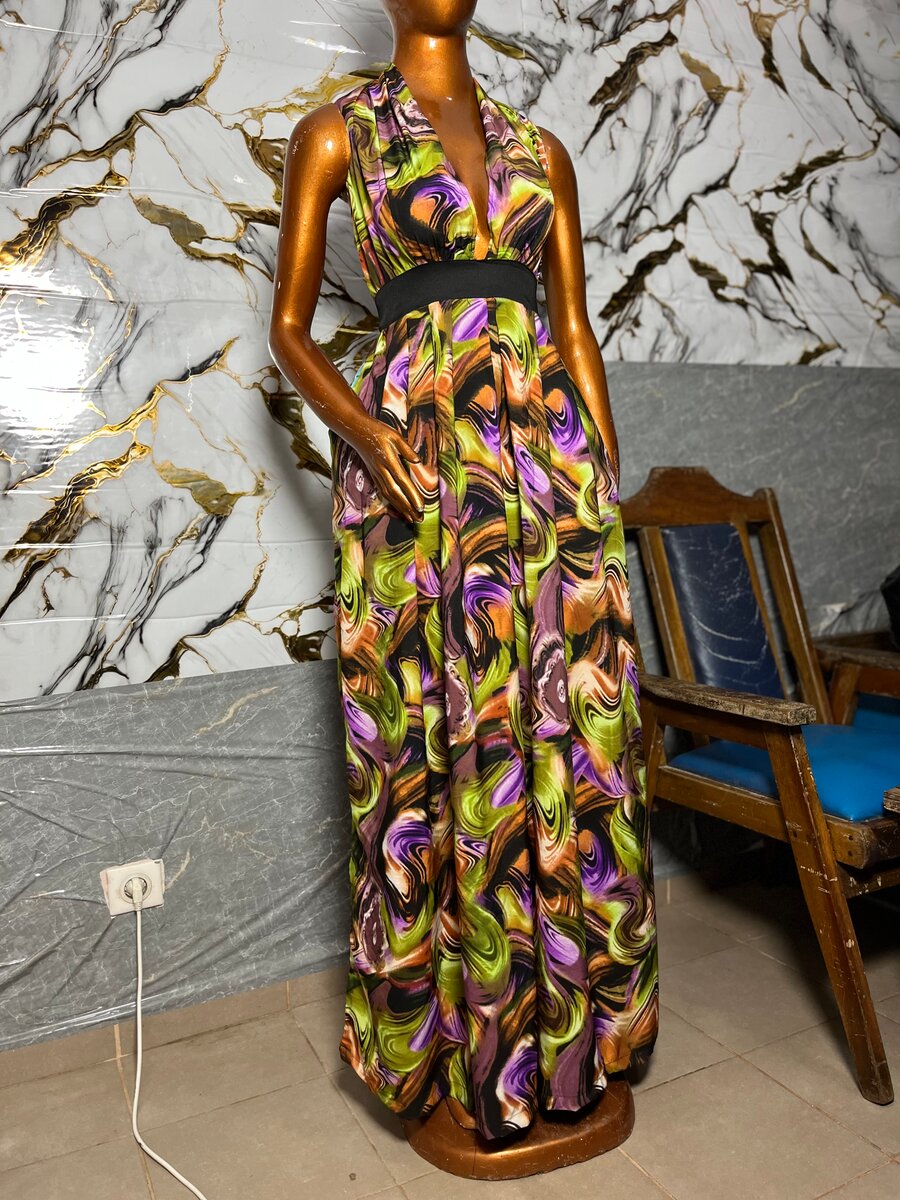 Robe longue imprimée élégante