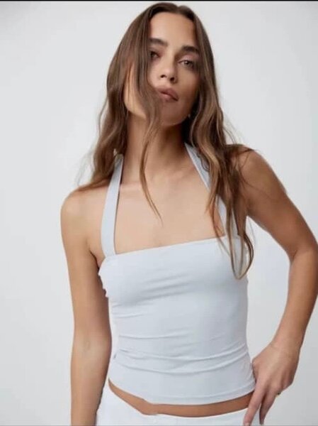 Top bustier blanc femme