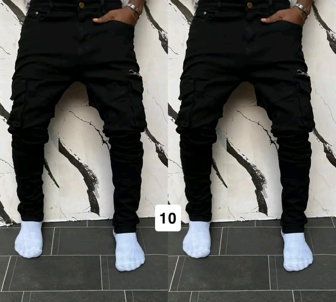 Pantalon cargo noir tendance