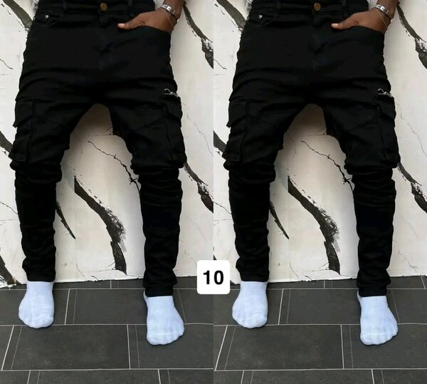 Pantalon cargo noir tendance