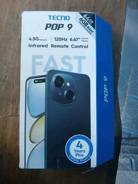 Tecno Pop 9 6.67" 4.5G Noir