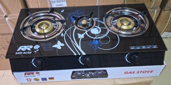 Gas stove 3 in 1 Gas stove Tempered glass surface