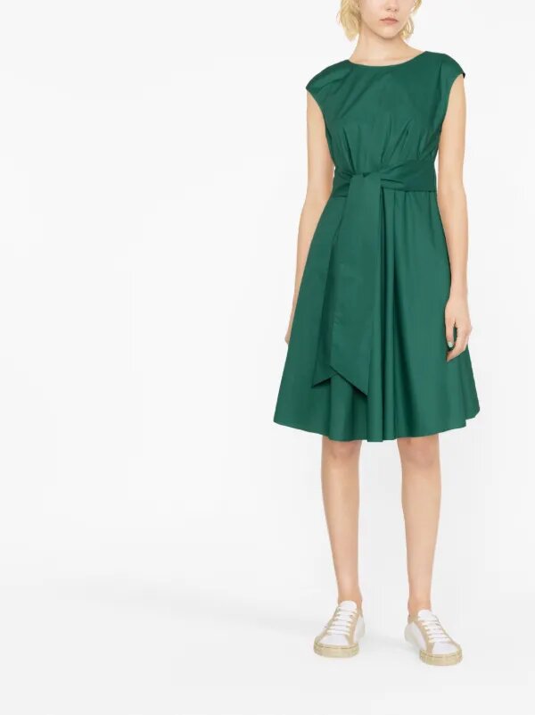 tie-waist midi dress