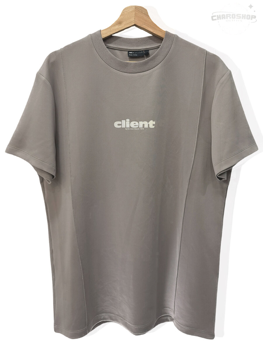T-shirt gris "client"