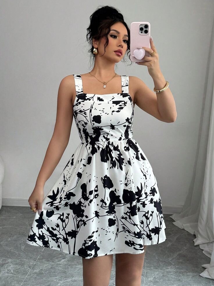 Robe Évasée Florale Élégante