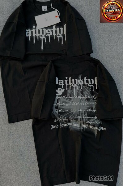 T-shirt oversize noir Streetwear