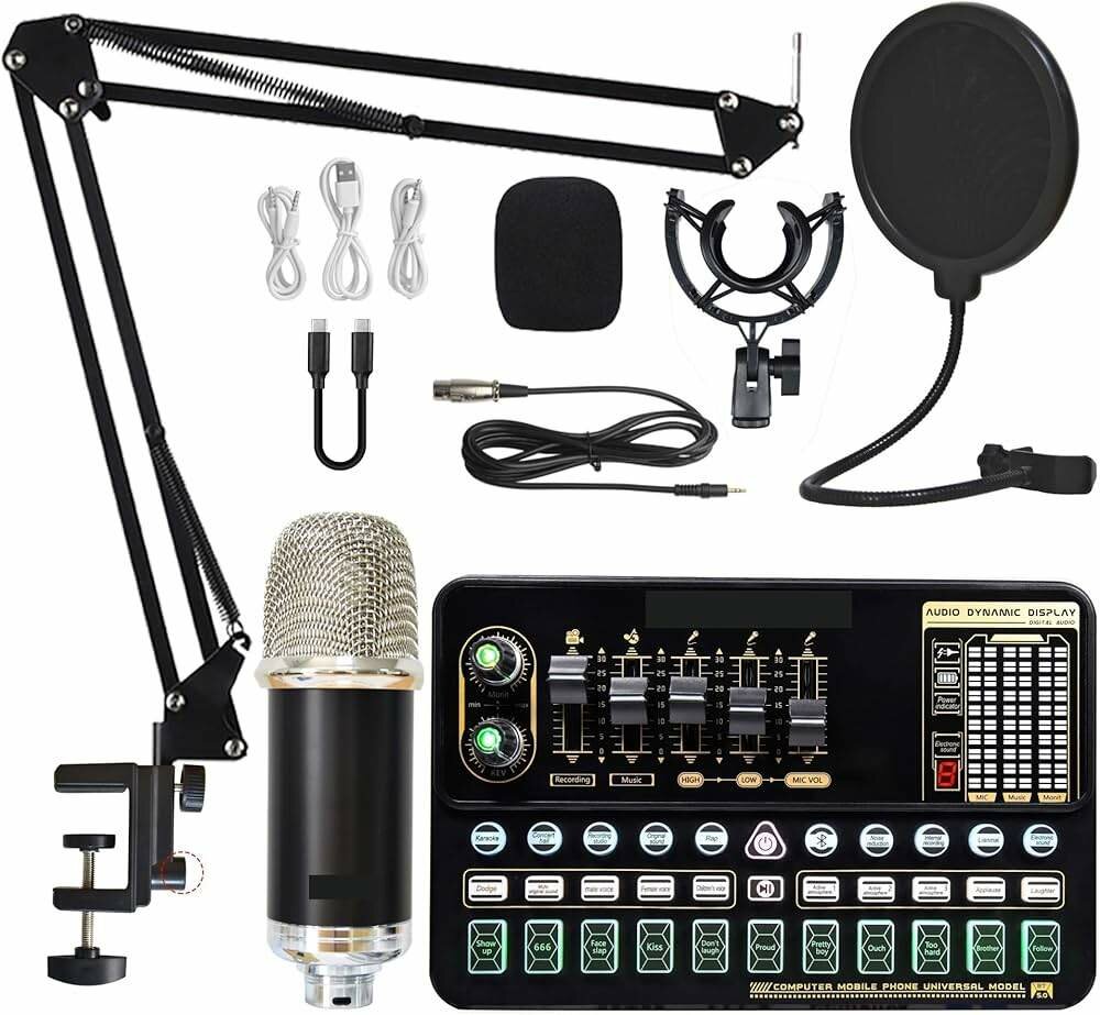 BM900 Microphone set with V10x pro sound card