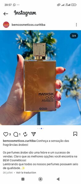 Manasik Oud Amber Gold Parfum