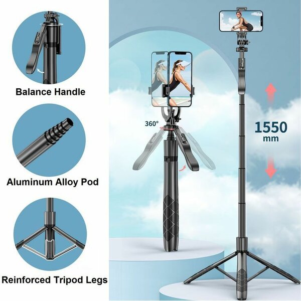 3-in-1 Multifunctional Selfie Stick Tripod