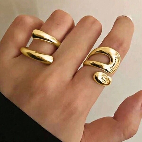 2 Bagues en or modernes