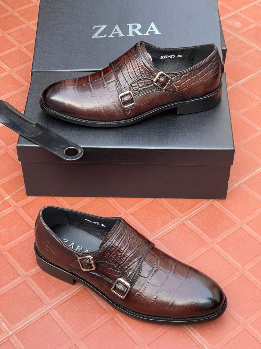 Zara Monk Strap Leather shoes