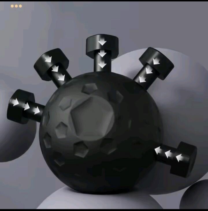 Balle Massage Noire à Picots