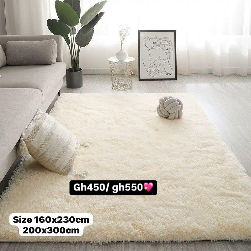 Fluffy carpet white 160x230