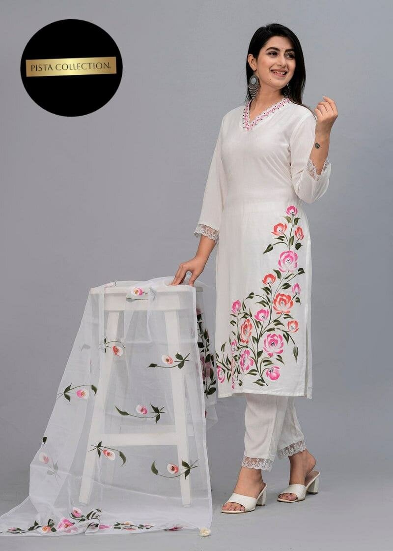 Silk embroidery 3pc dc free