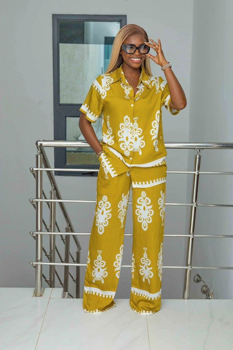 Pyjama femme motif floral