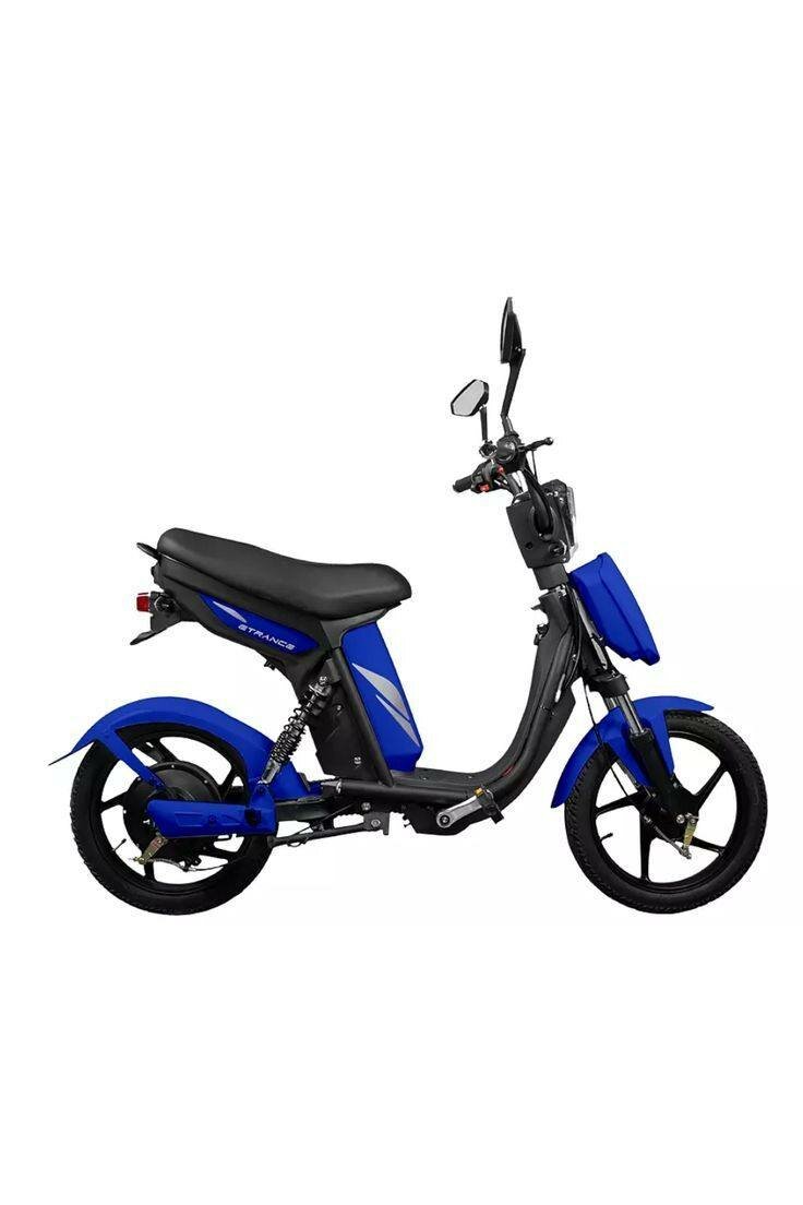 Vélo électrique urbain bleu