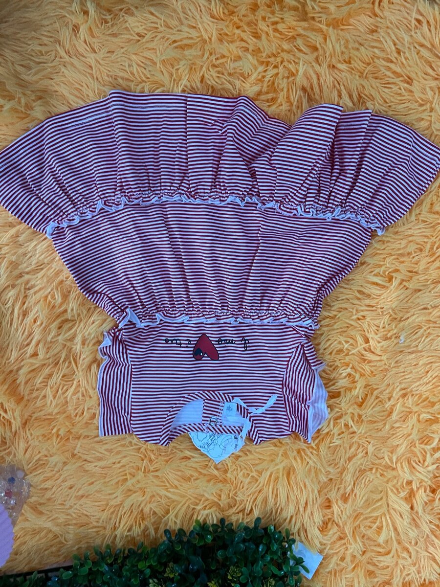 Robe bébé rayée rouge