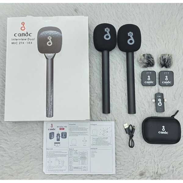 Candc Interview Dual Mic 2TX-1RX sans fil