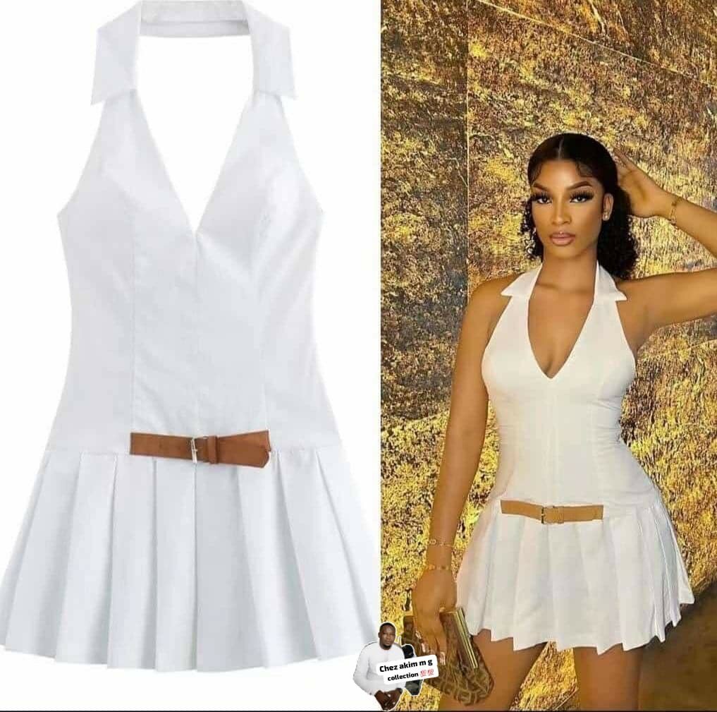 Robe blanche élégante femme