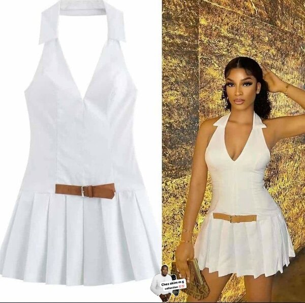 Robe blanche élégante femme