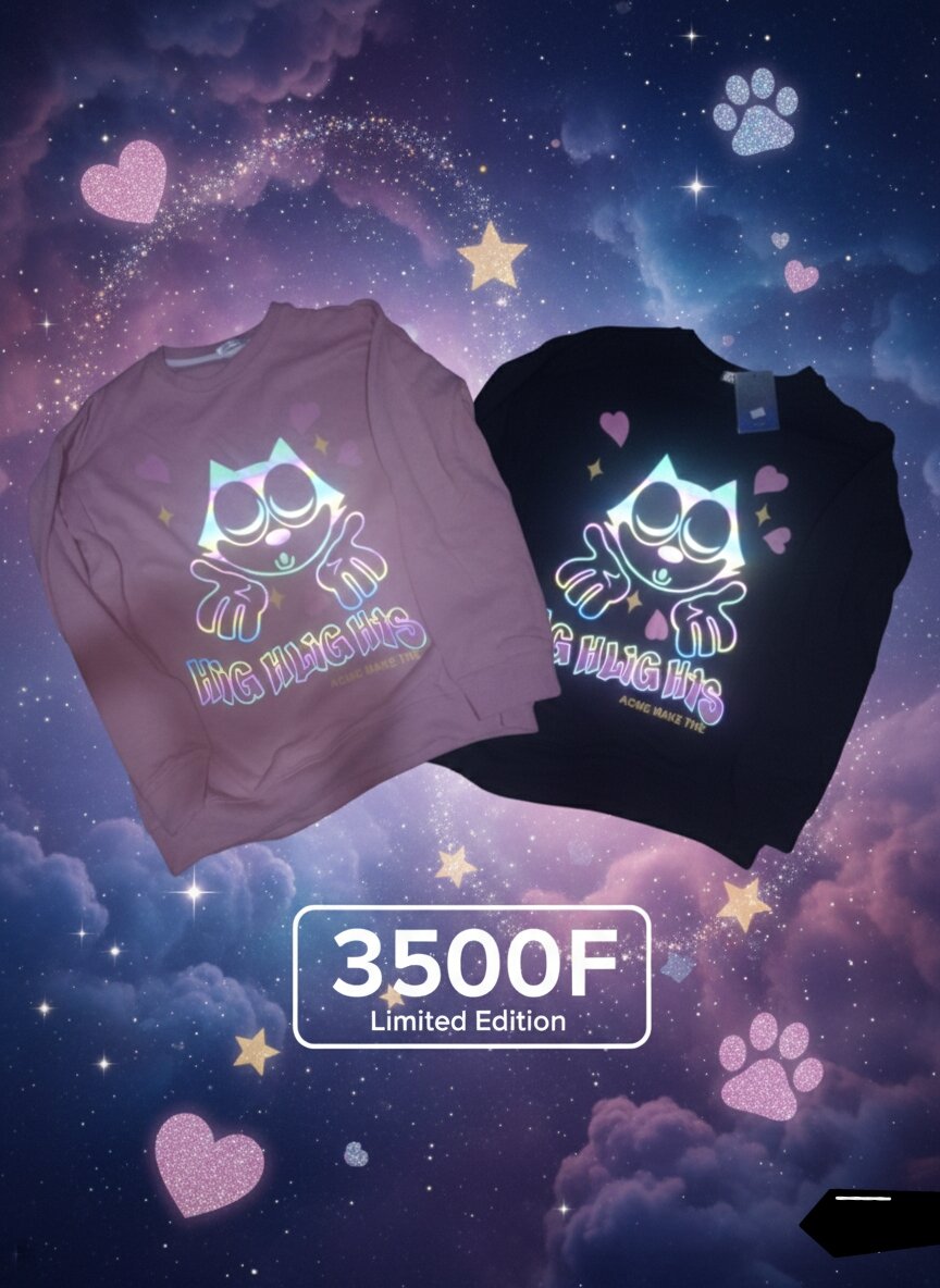 Sweatshirt motif chat