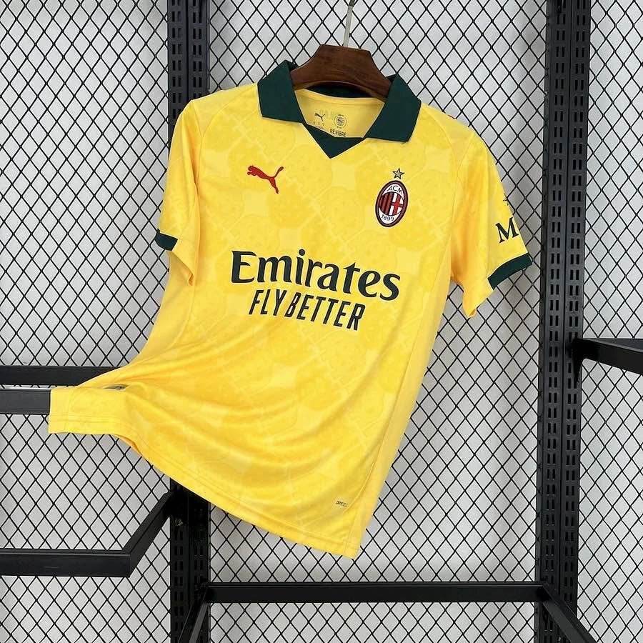 Maillot de Foot AC Milan Jaune