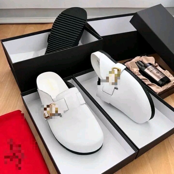 Mules en cuir confortables pour homme