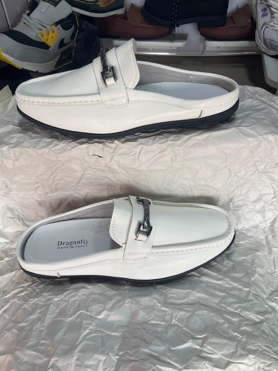 Mocassins Homme Cuir Blanc