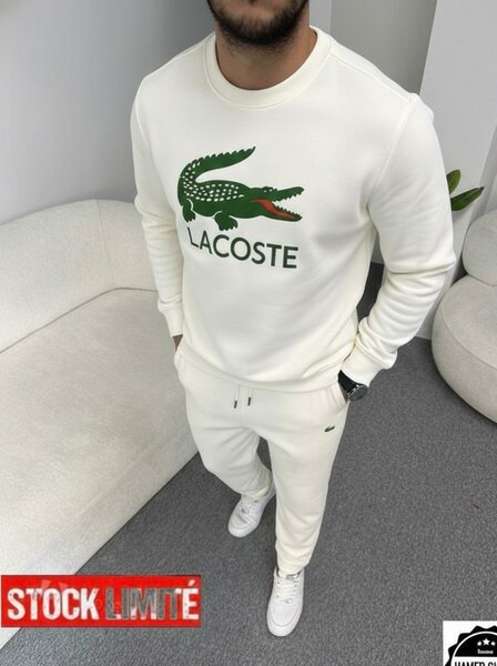 Survêtement blanc Lacoste