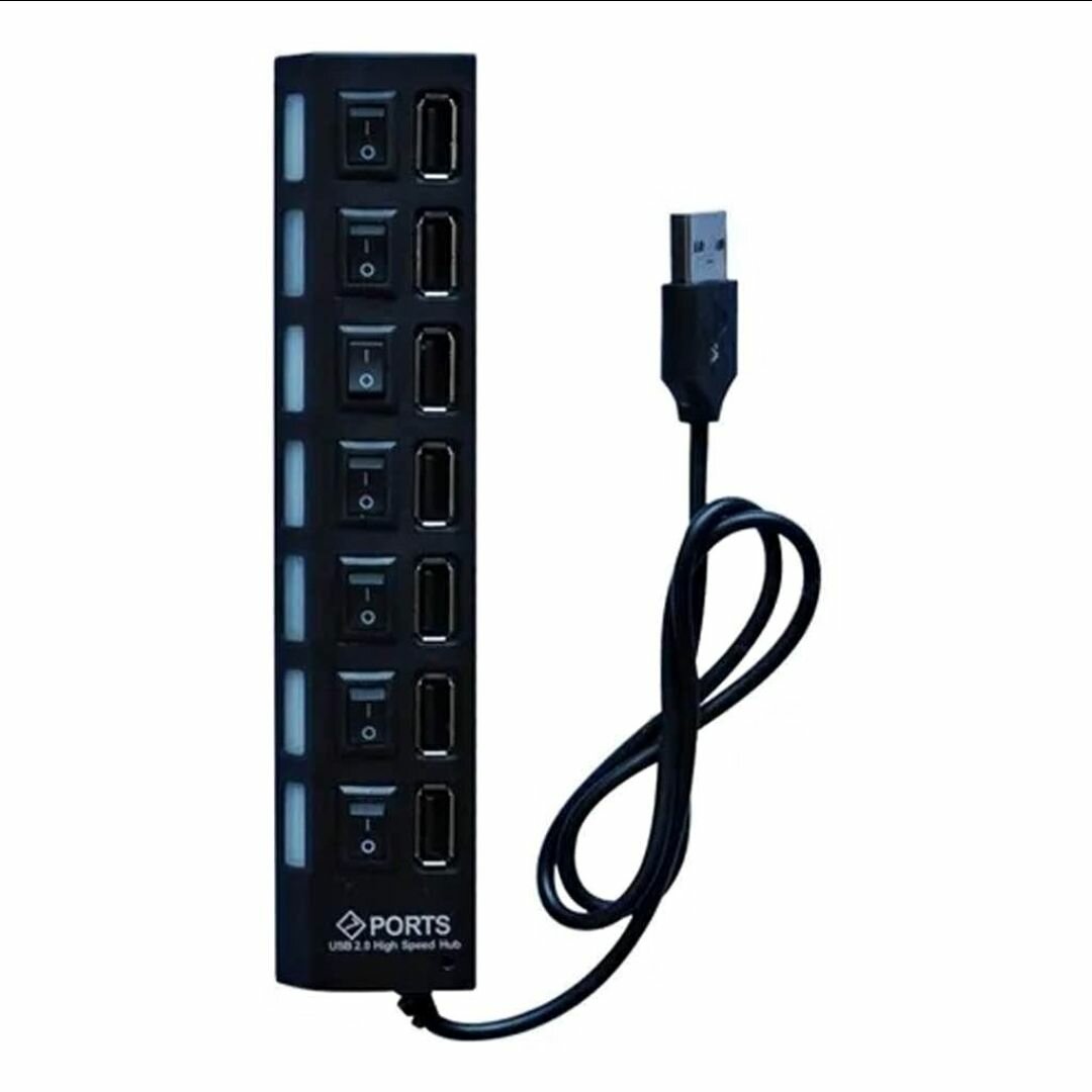 Hub USB 7 ports avec interrupteurs