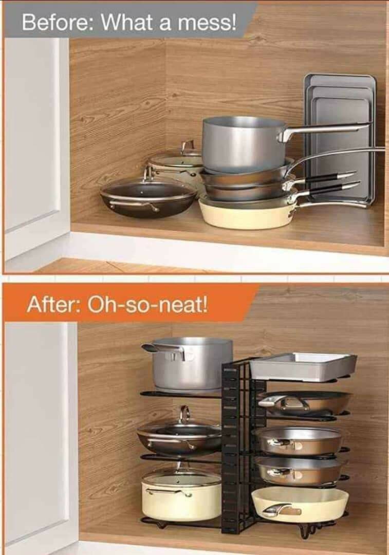 Étagère à casseroles polyvalente