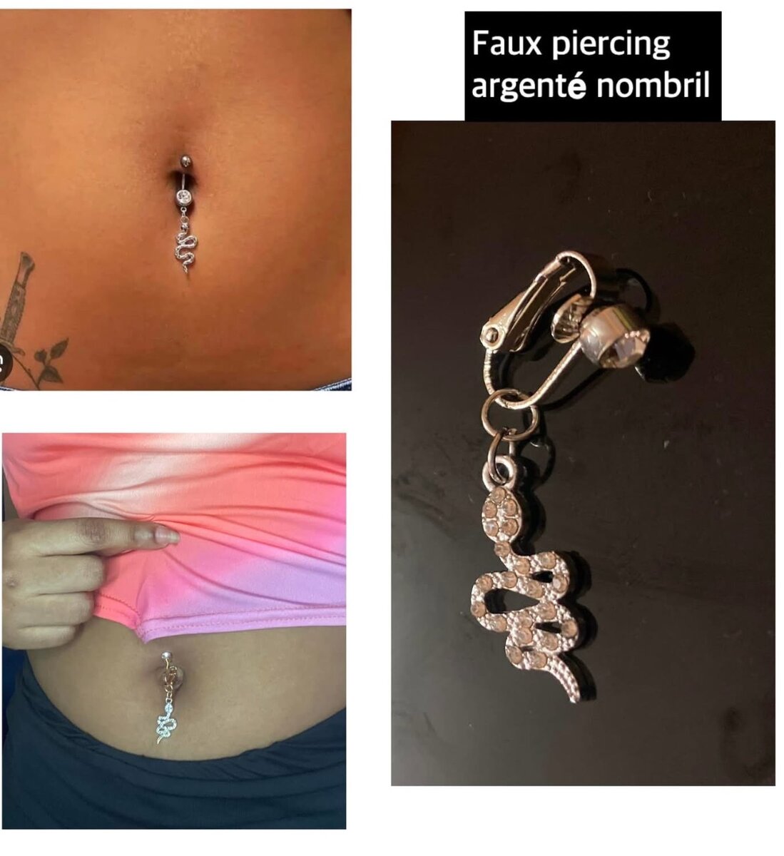 Faux percing de nombril